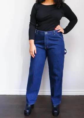 90s Dark Wash Straight Leg Carpenter Jeans- 36x30