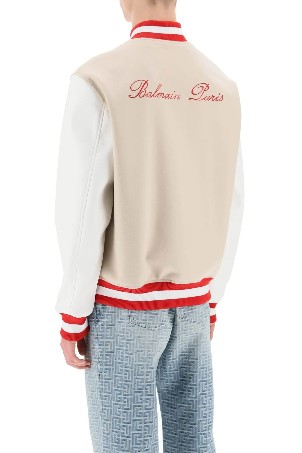 Balmain Bomber Jacket With Logo Embroidery