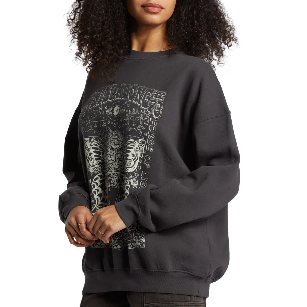 Billabong Women's Ride In Oversized Crew Sweatshirt