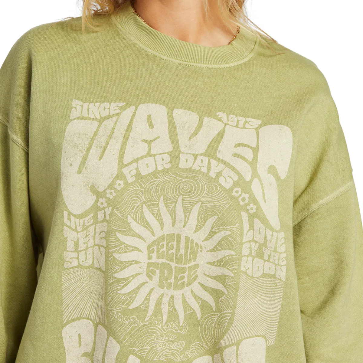 Billabong Women's Ride In Oversized Crew Sweatshirt