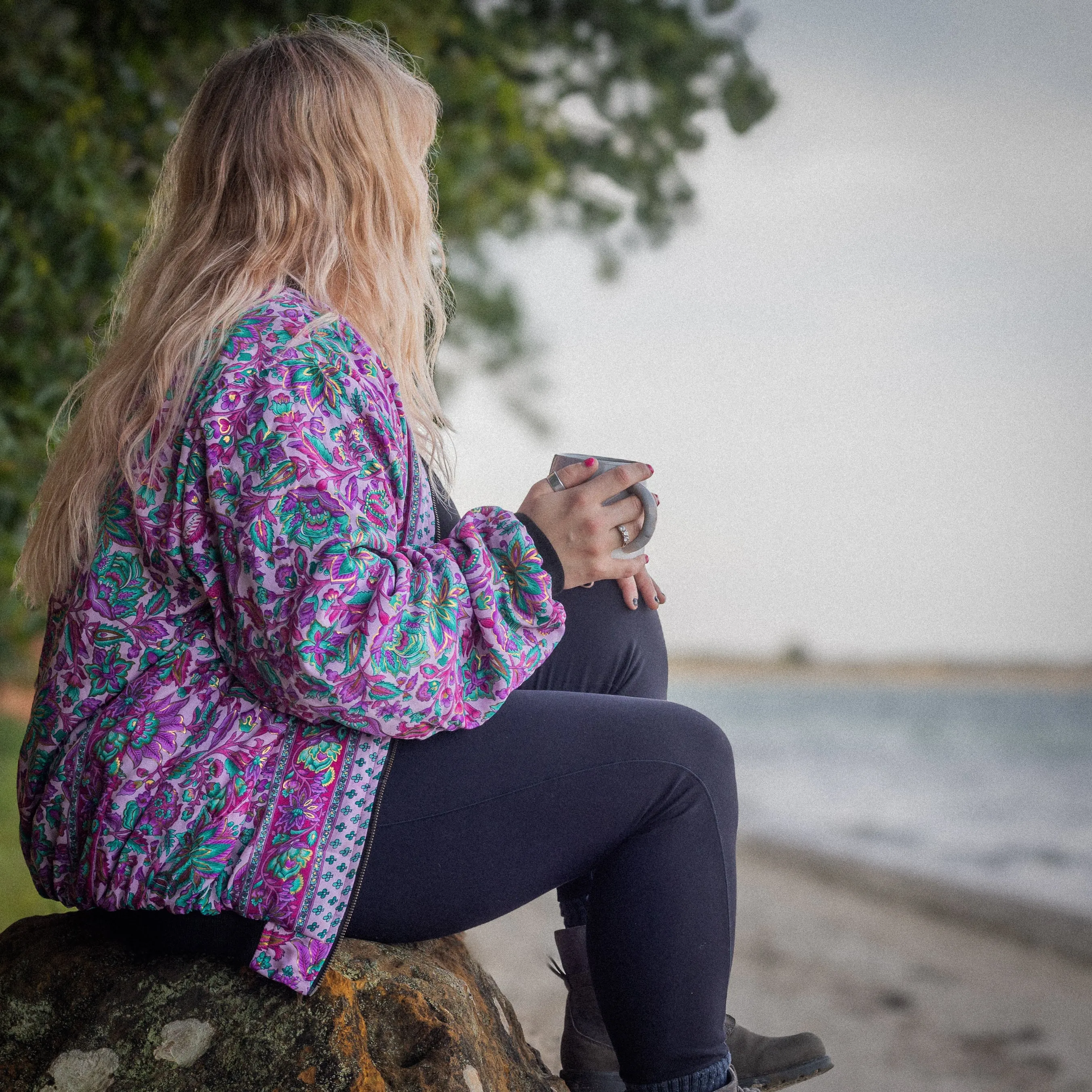 Bomber Jacket | Botanical Pink