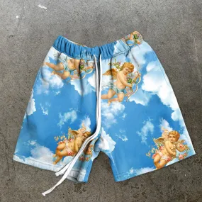 Casual cupid print shorts