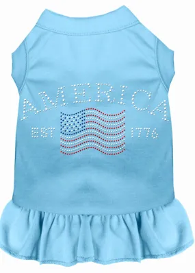 Classic America Rhinestone Dress Baby Blue Med (12)