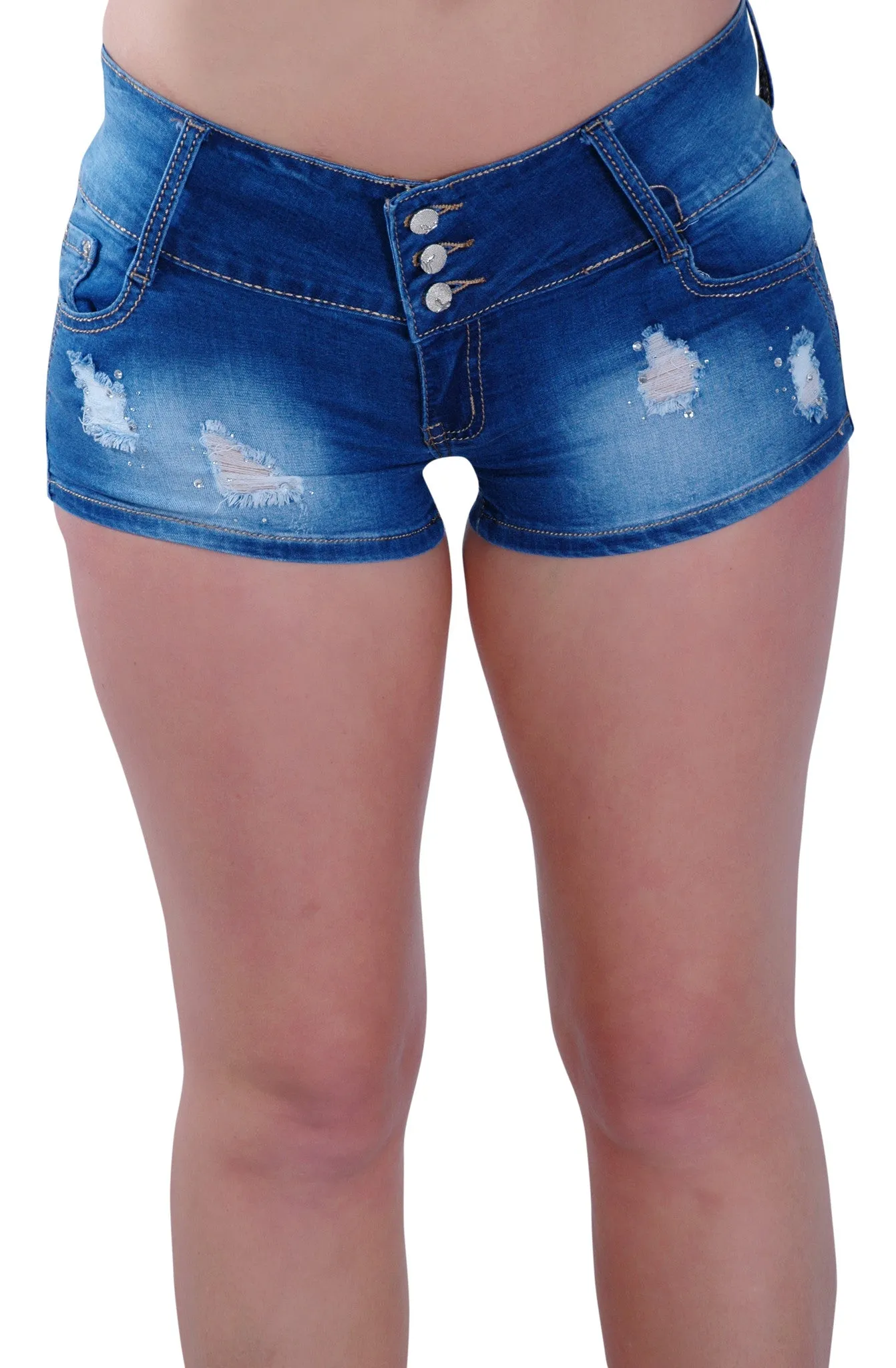 Denim Stretch Shorts