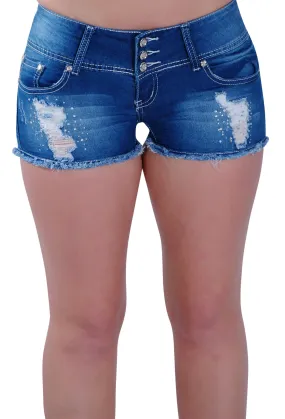 Denim Stretch Shorts