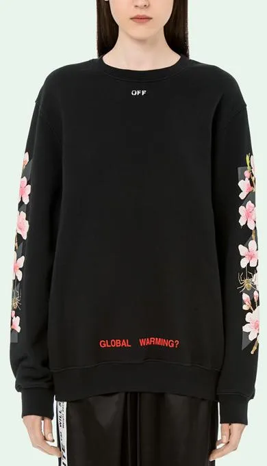 'Diag Cherry' Oversized Sweatshirt