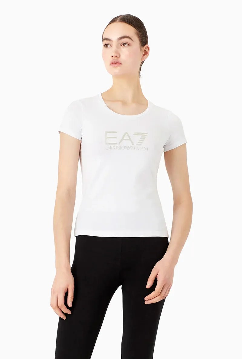 EA7 SHINY LOGO TSHIRT