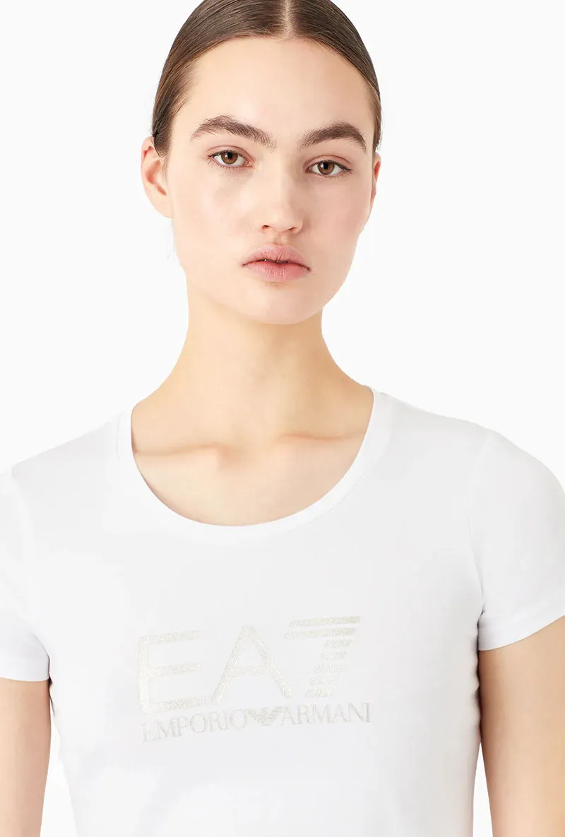 EA7 SHINY LOGO TSHIRT