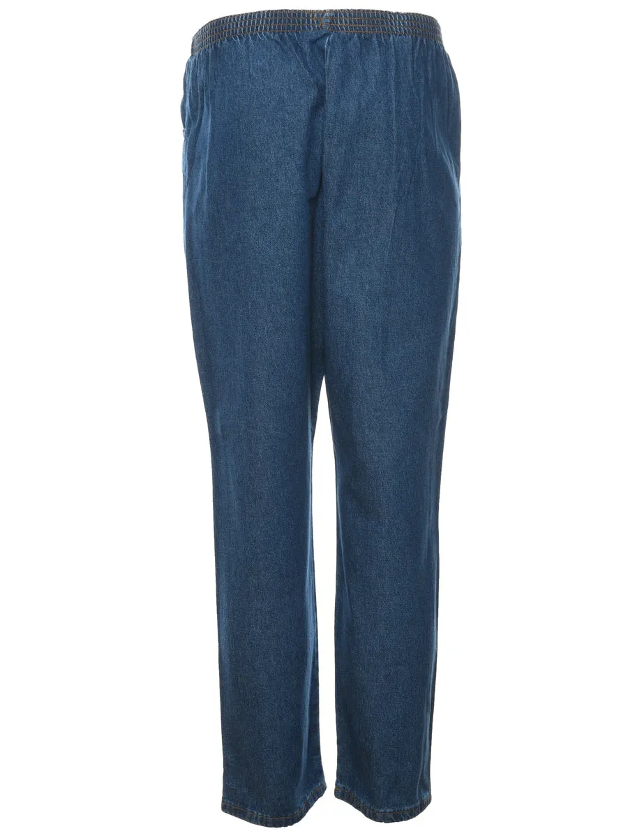 Elasticated Waist Denim Trousers - W26 L30