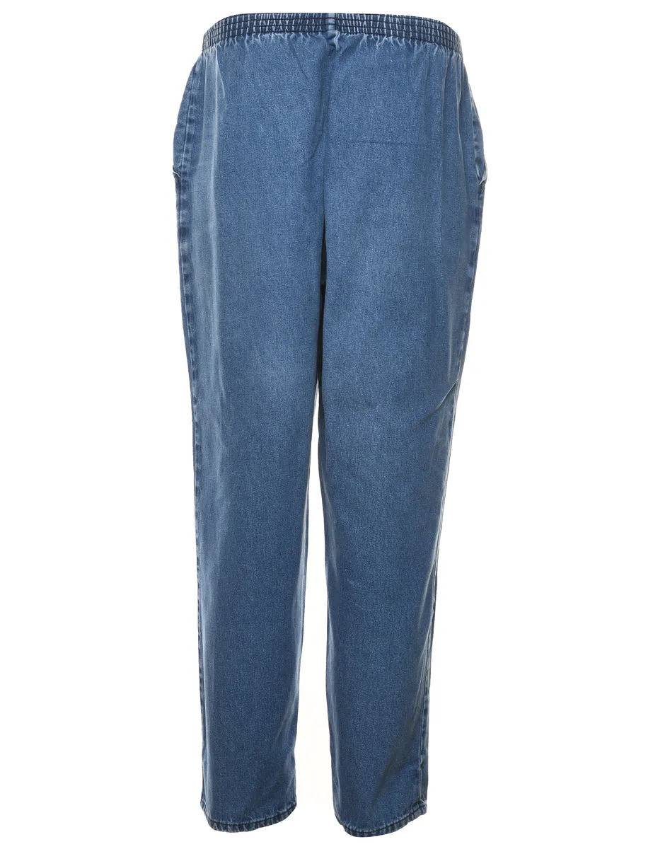 Elasticated Waist Denim Trousers - W28 L28