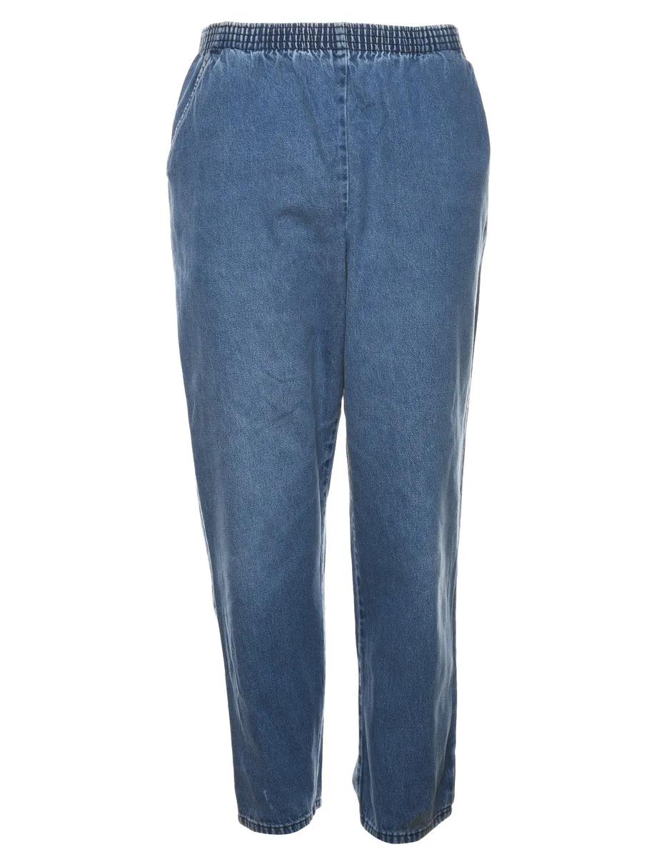 Elasticated Waist Denim Trousers - W28 L28