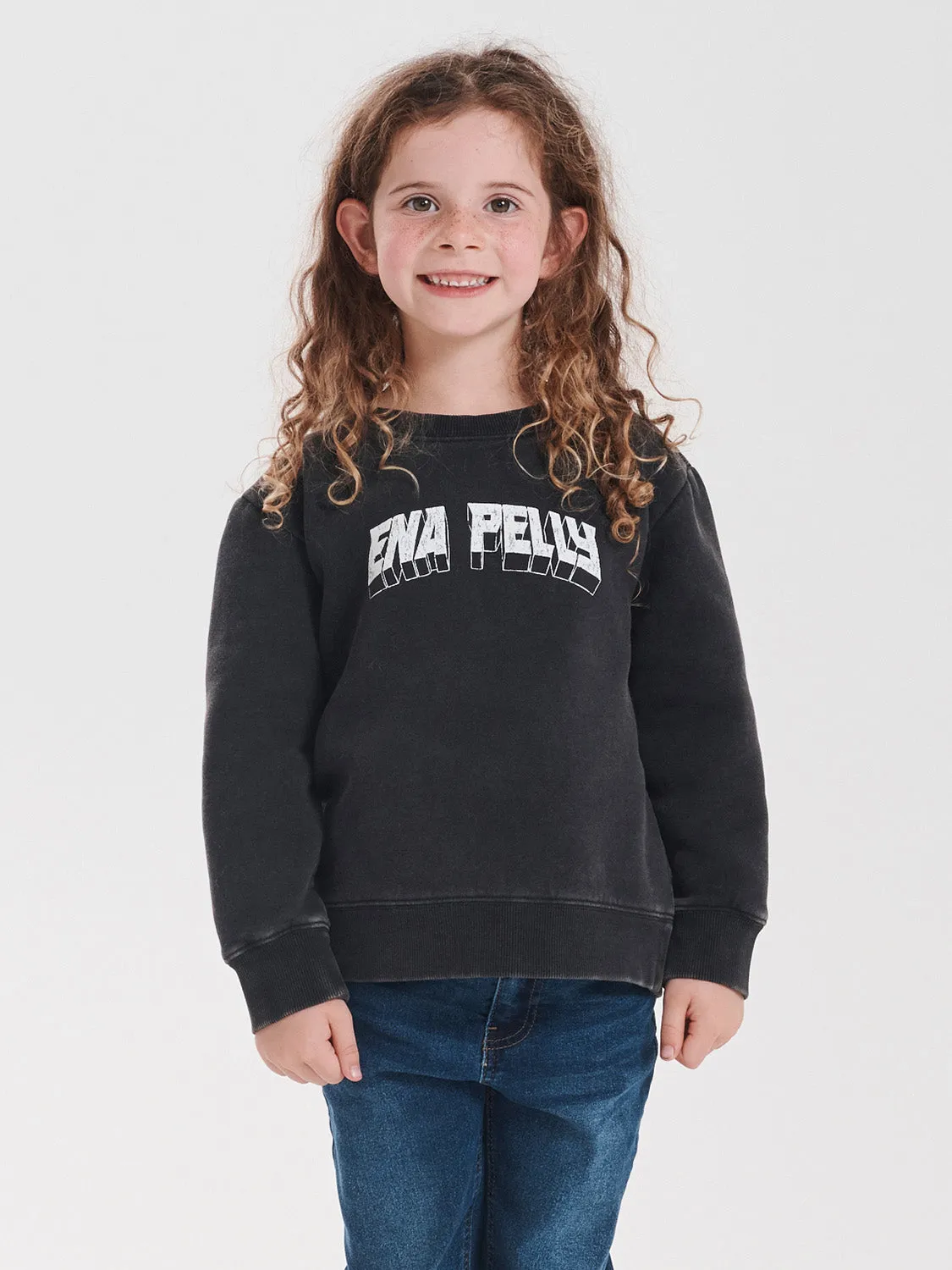 Ena Pelly Metal Logo Sweatshirt - Vintage Black