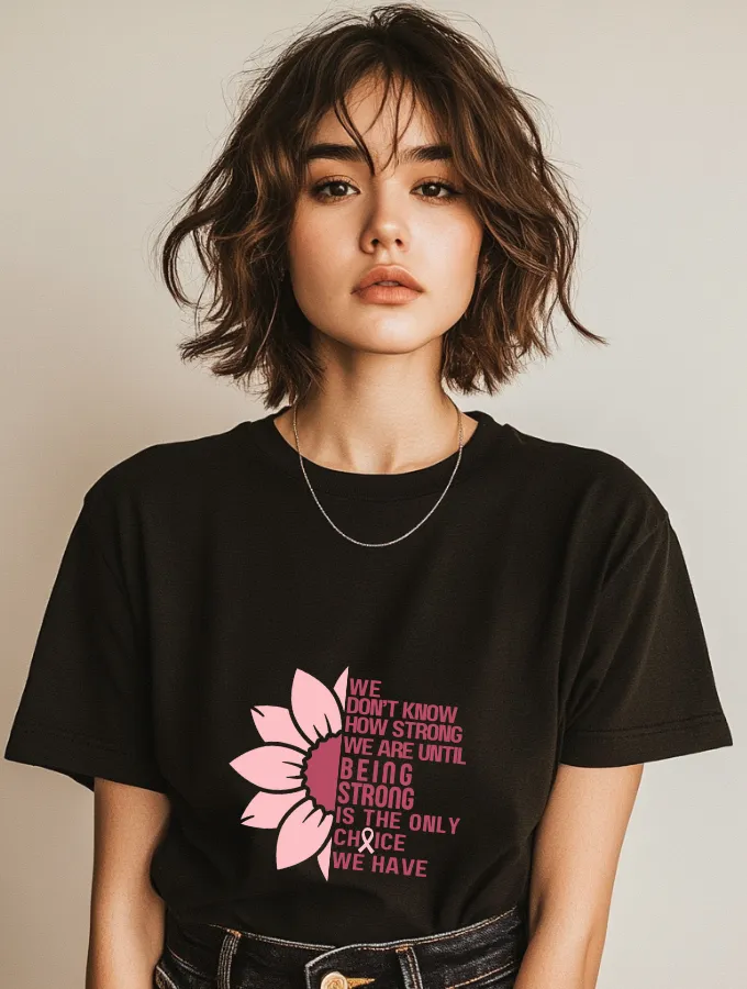 FLOWER POWER ROUNDNECK TEE - BLACK