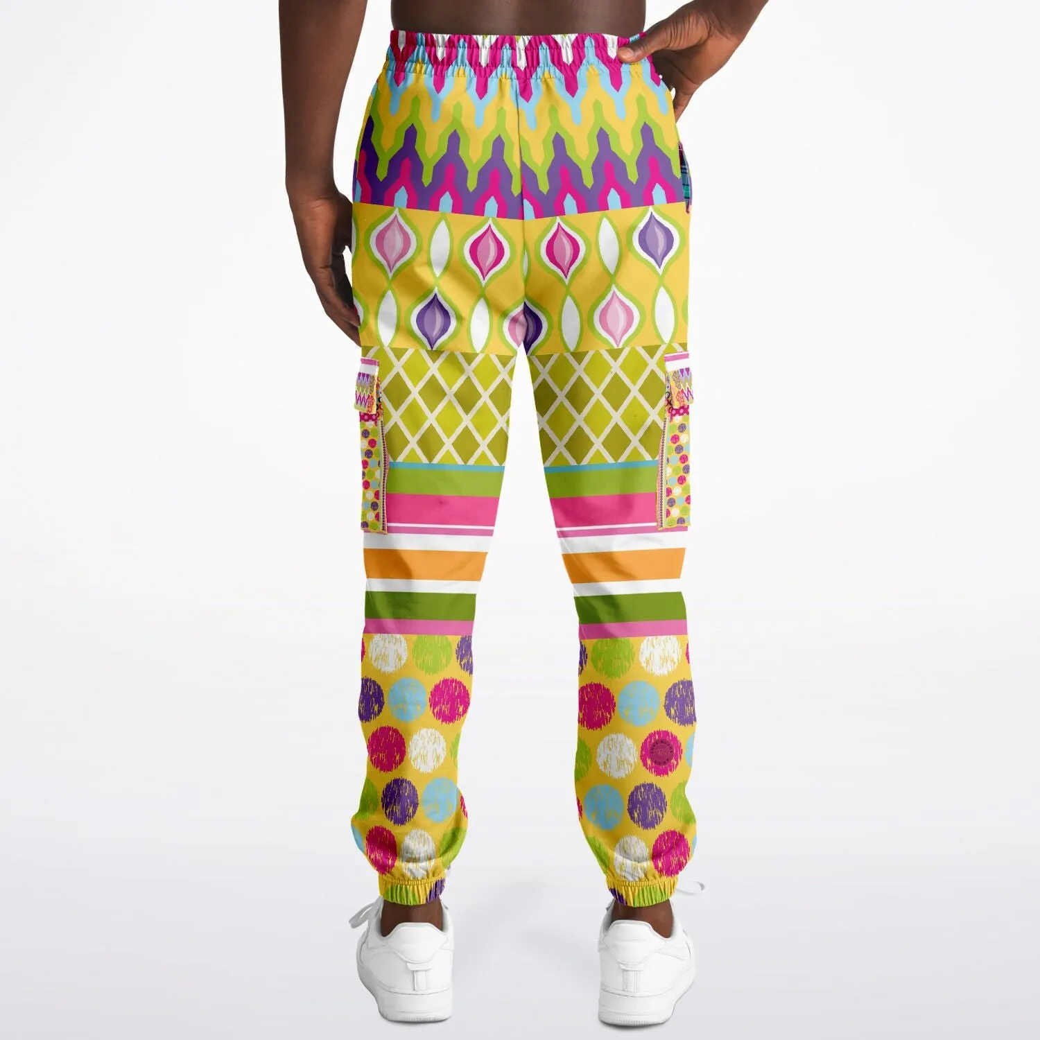 Hello Janis! Circus Patchwork Unisex Fleece Cargo Sweats