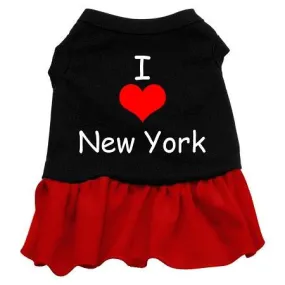 I Heart New York Screen Print Dress Black with Red XXL (18)