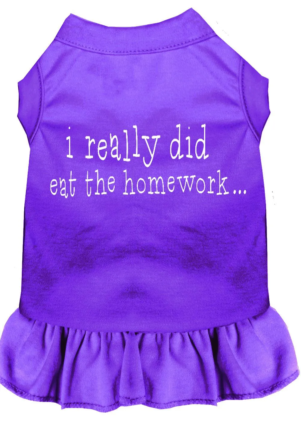 I Really Did Eat The Homework Screen Print Dress Purple 4x (22)