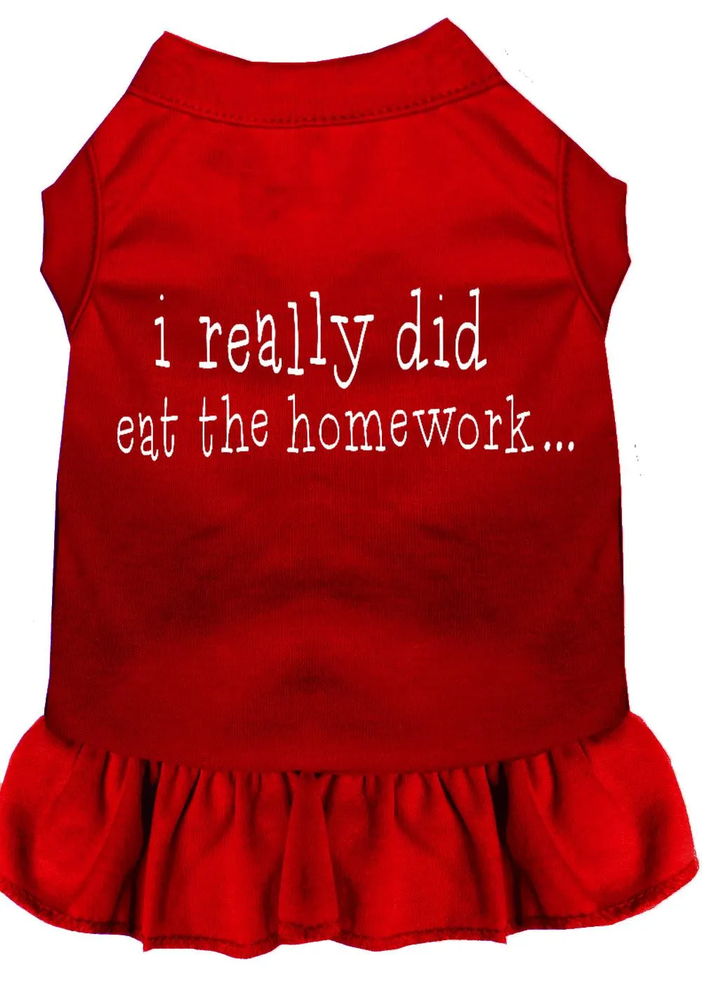 I Really Did Eat The Homework Screen Print Dress Red 4x (22)