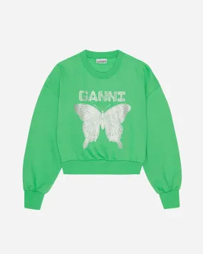 Isoli Butterfly Dark Sweatshirt - Kelly Green