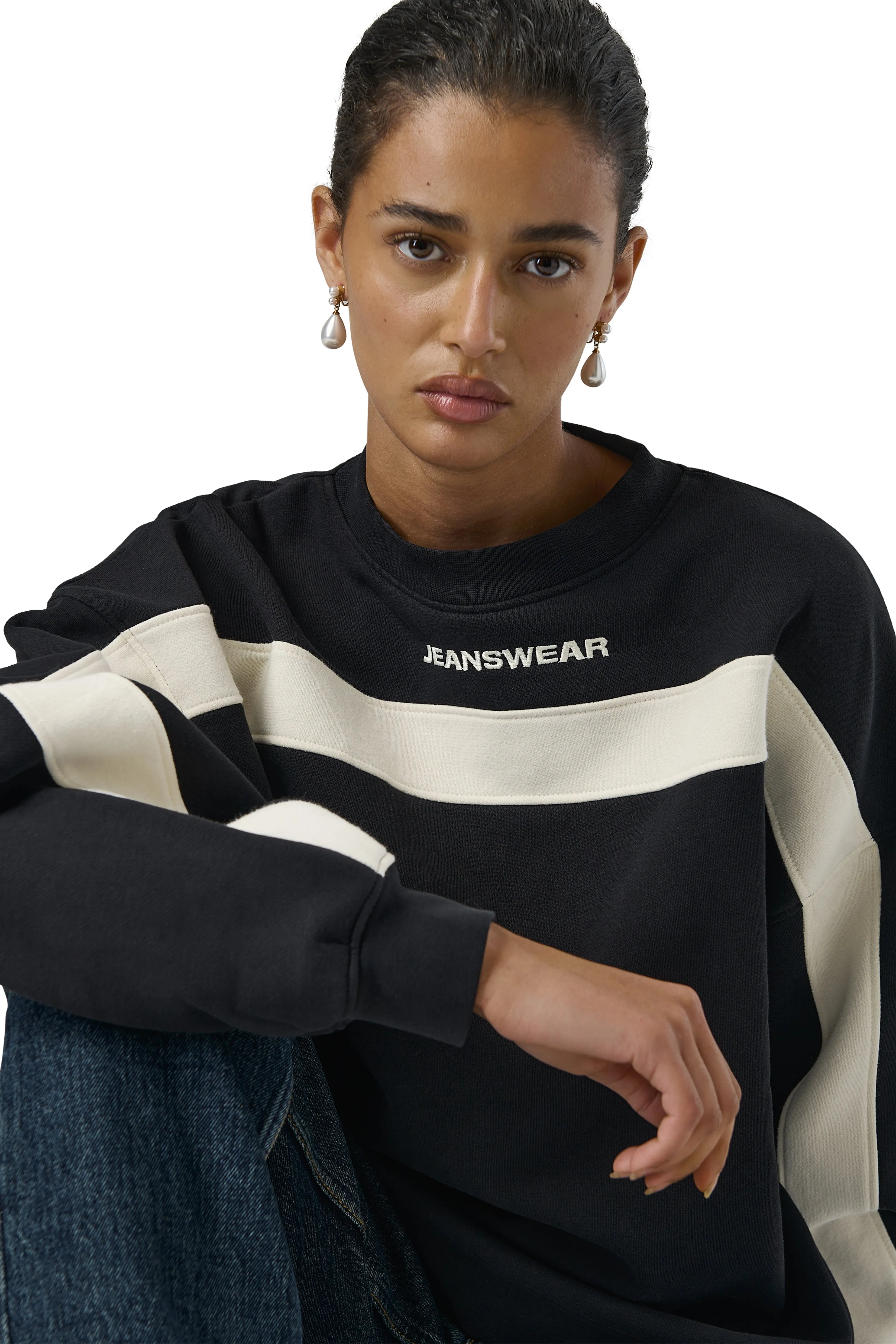 Jeanswear Panel Washed Sweatshirt