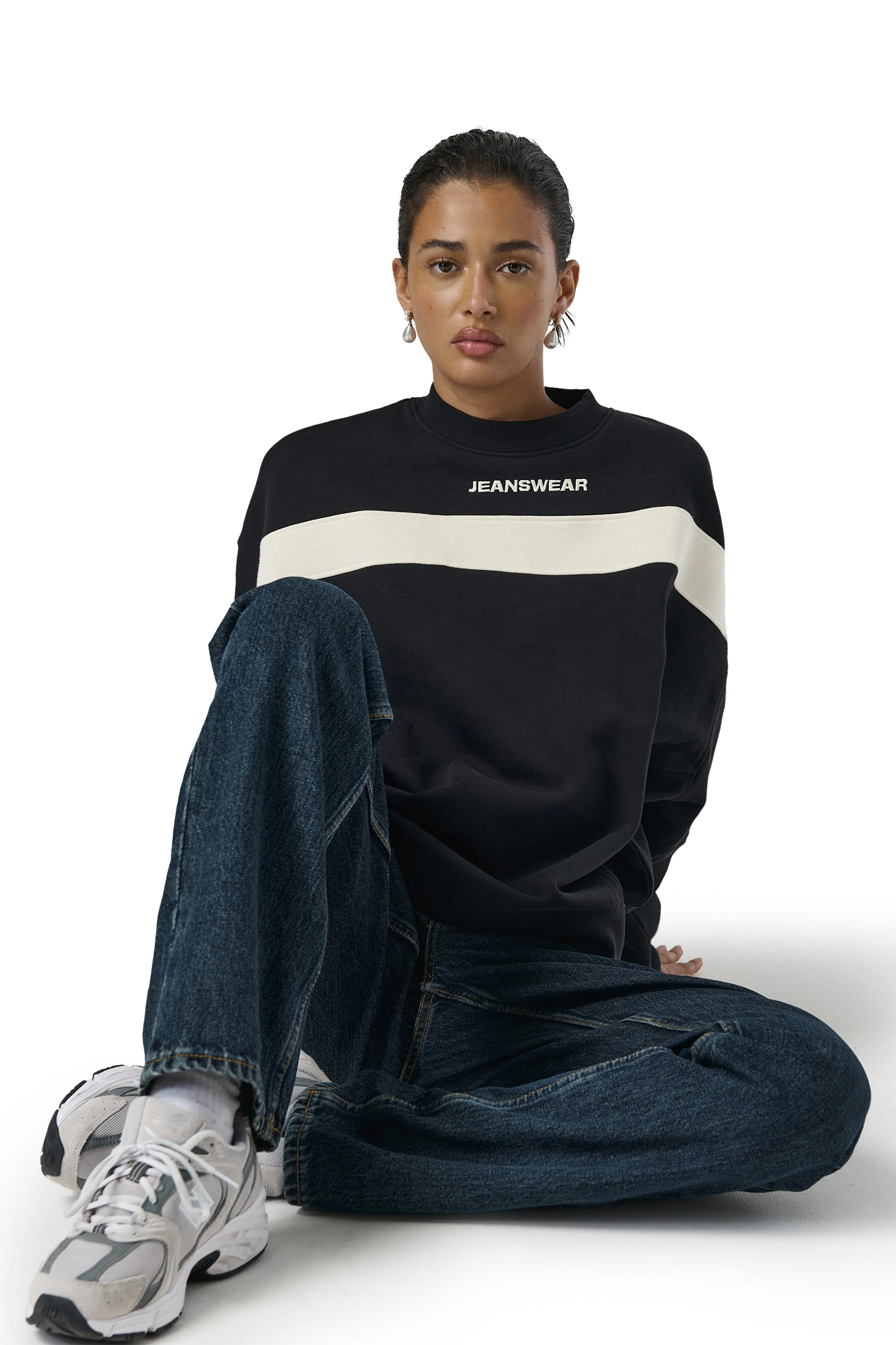 Jeanswear Panel Washed Sweatshirt