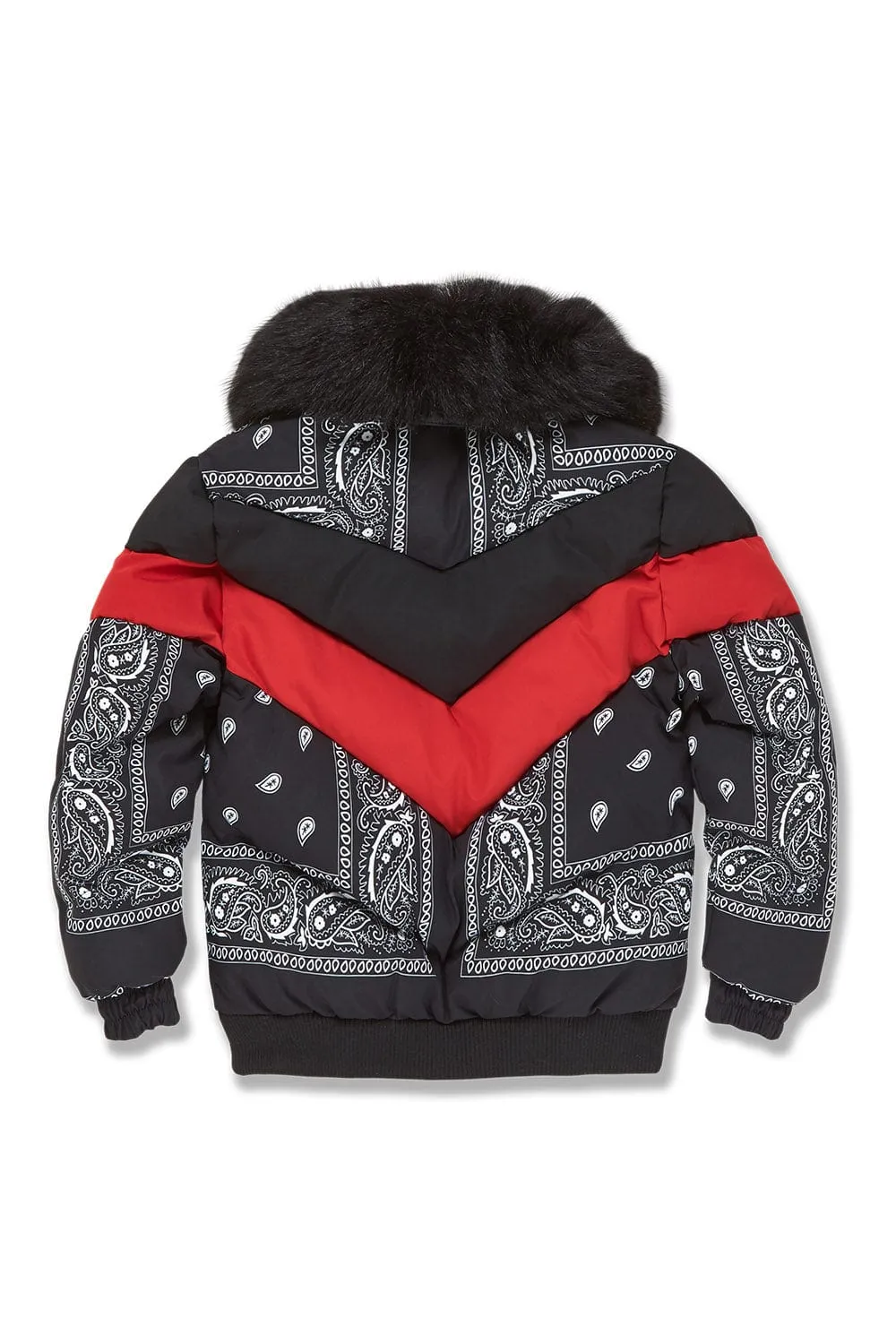 Kids Paisley Bomber Jacket (Black)