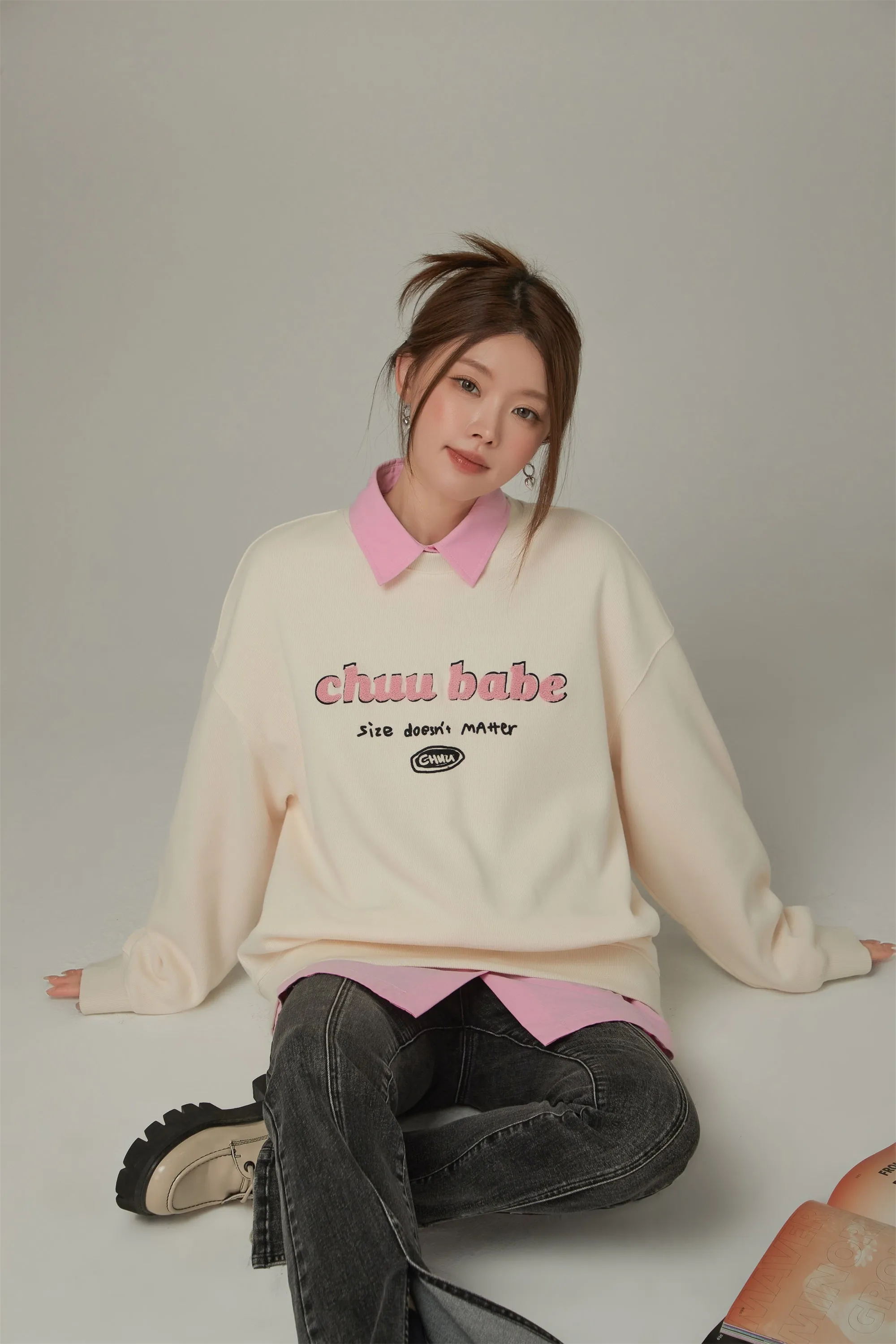 Logo Color Oversized Sweatshirt