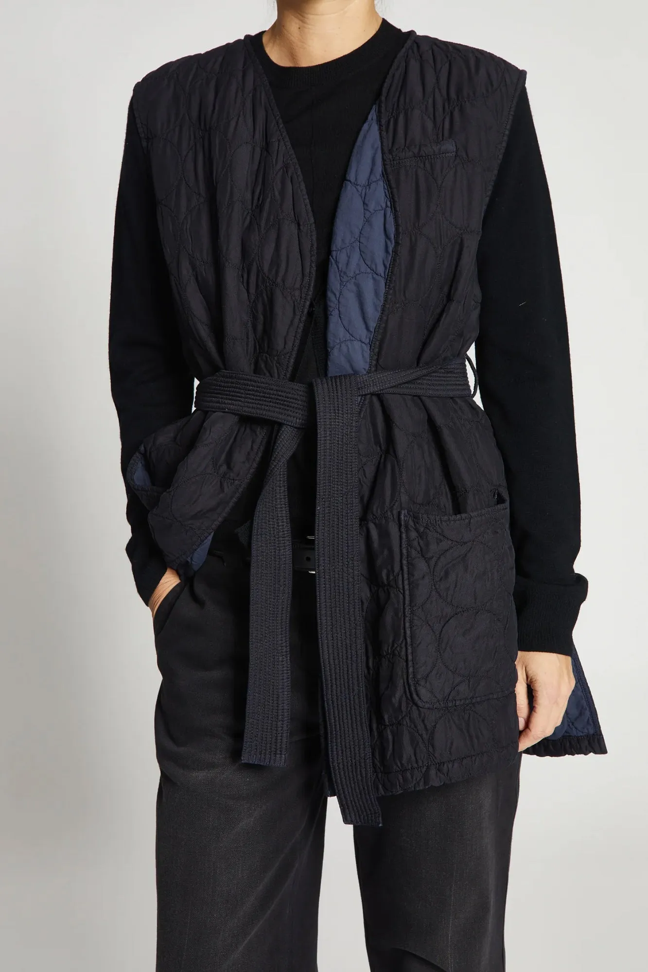 Lucca Quilted Vest Licorice Black