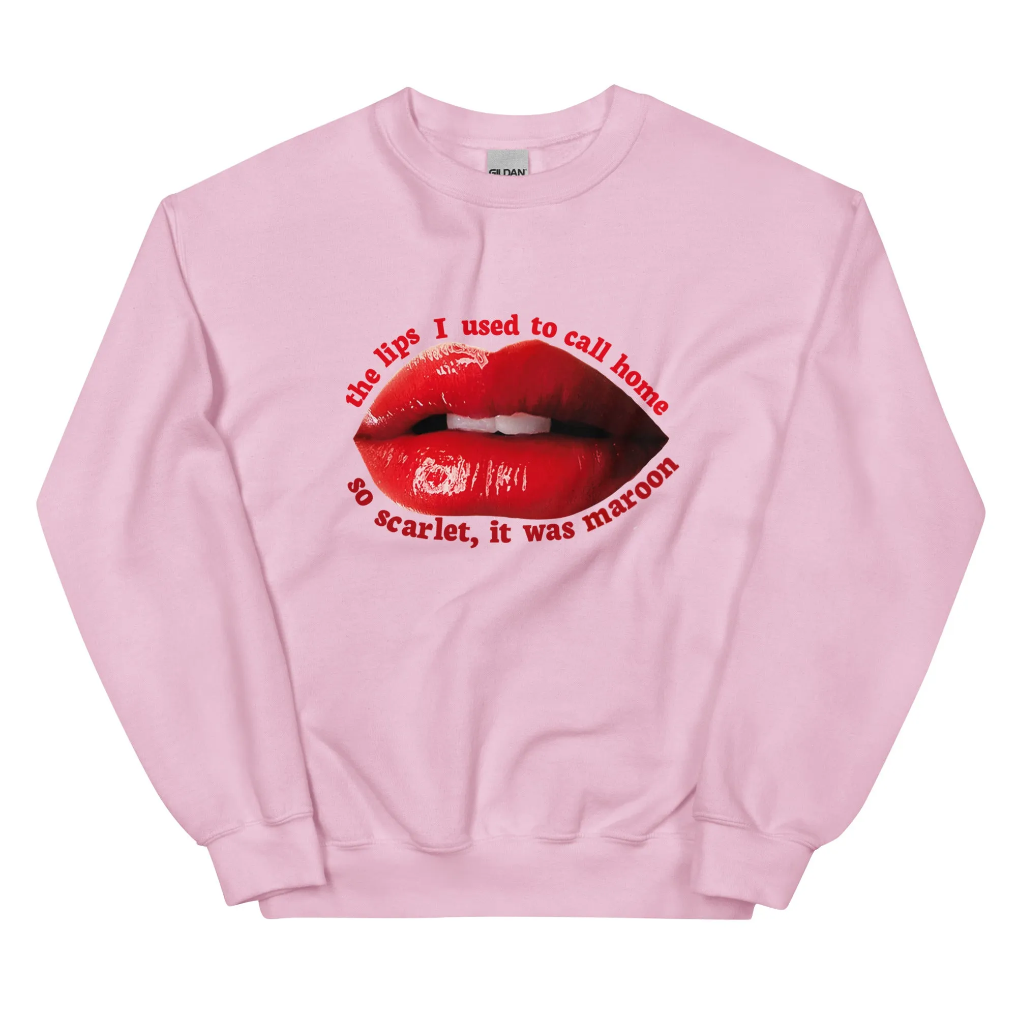 Maroon Lips Sweatshirt