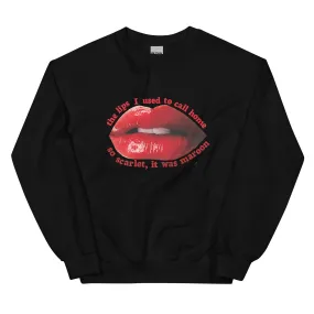 Maroon Lips Sweatshirt