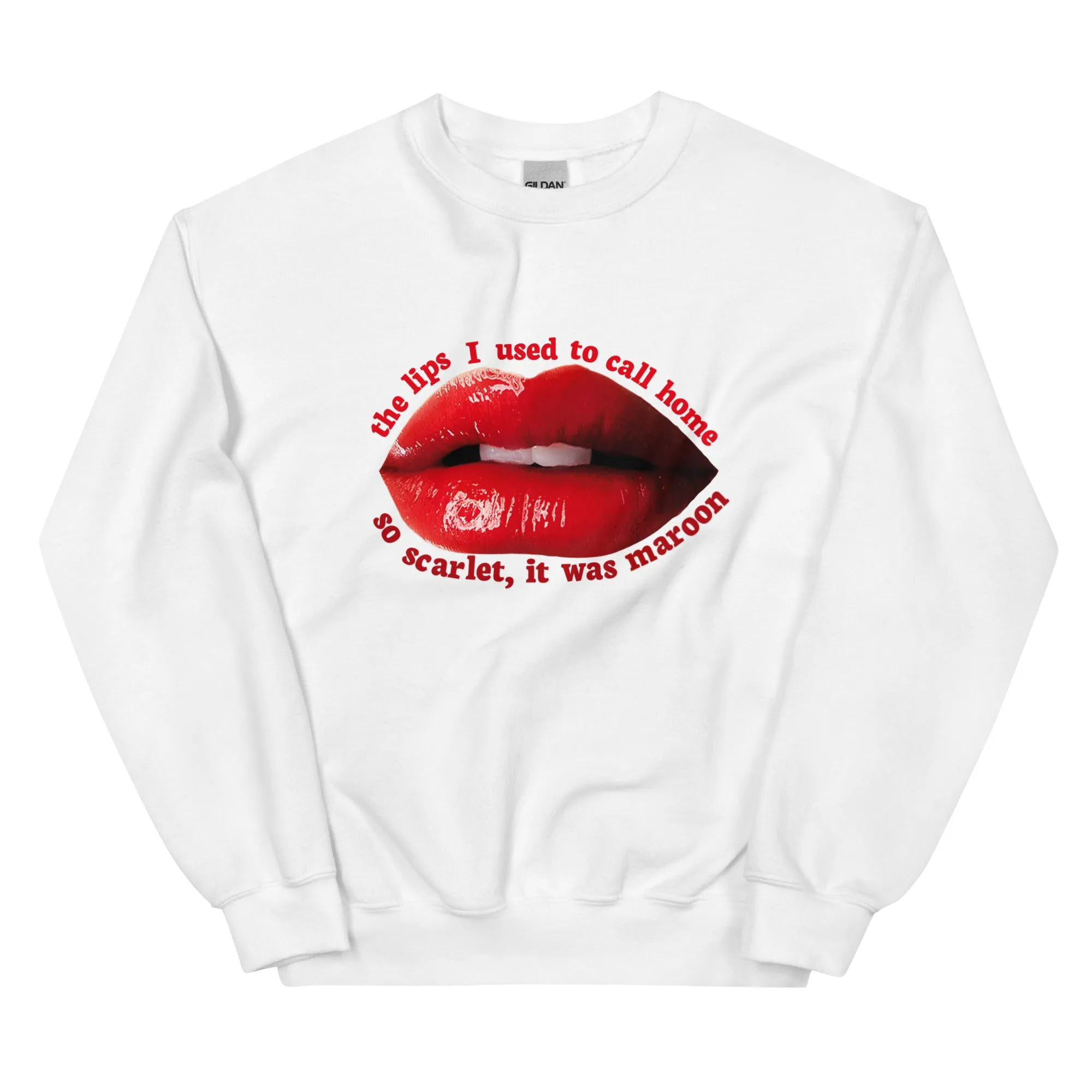 Maroon Lips Sweatshirt