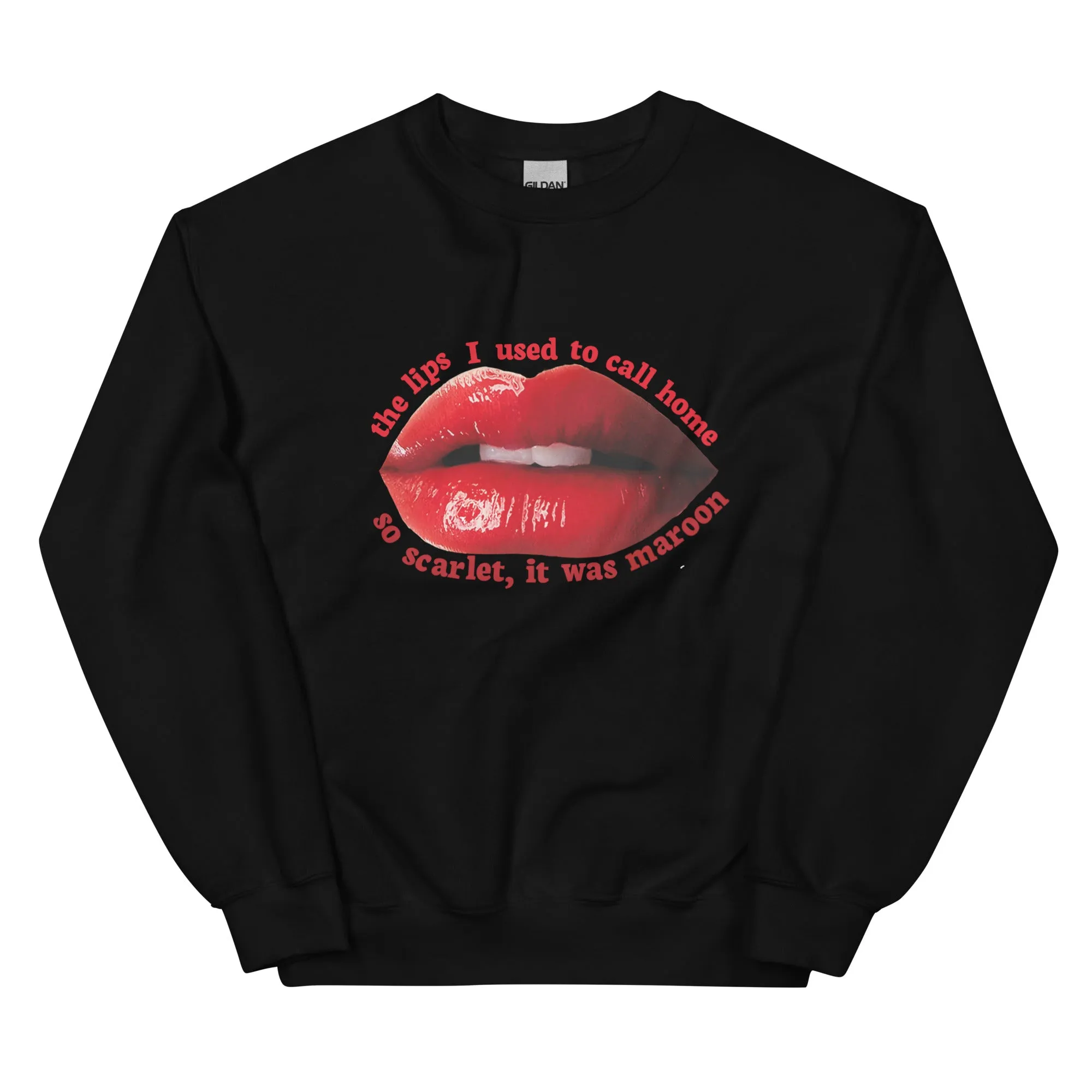 Maroon Lips Sweatshirt