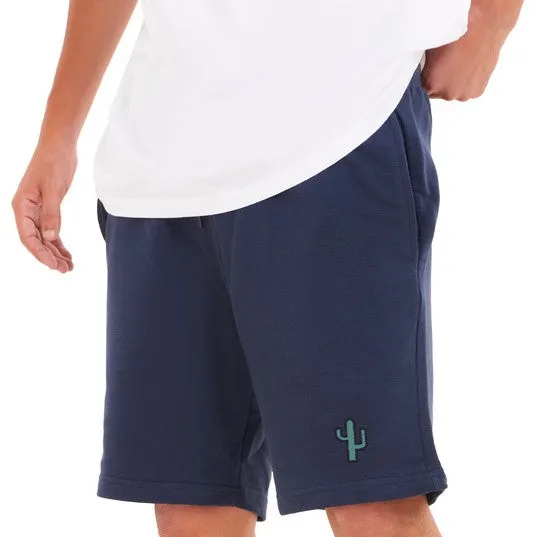 Men summer casual short Dark Blue cactus