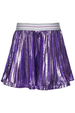 Metallic Pleated Shorts