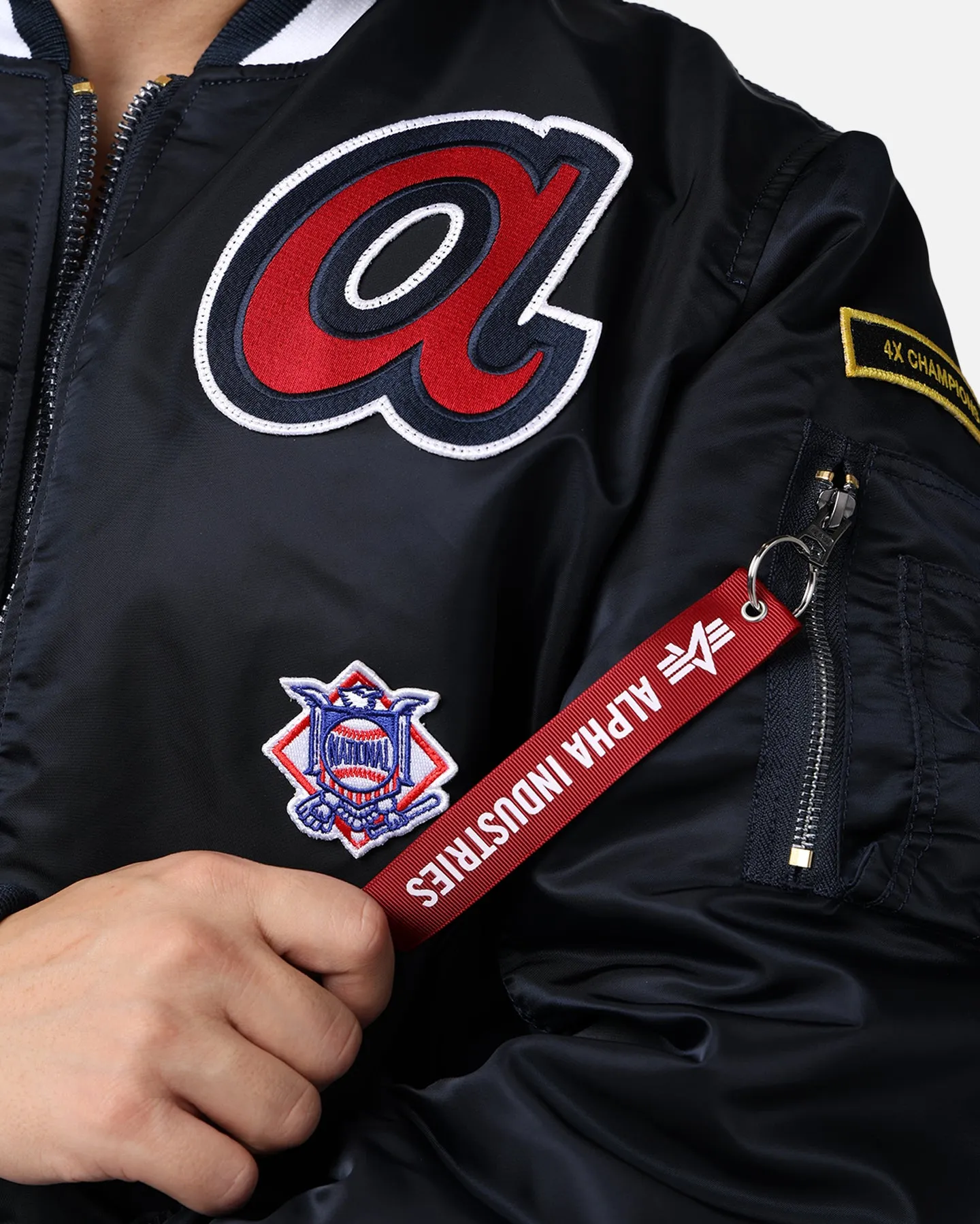 New Era X Alpha Series X MLB Atlanta Braves MA-1 Bomber Jacket Black