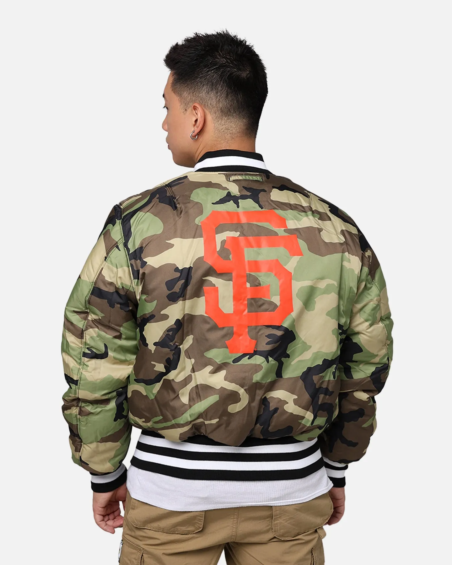 New Era X Alpha Series X MLB San Francisco Giants MA-1 Bomber Jacket Black