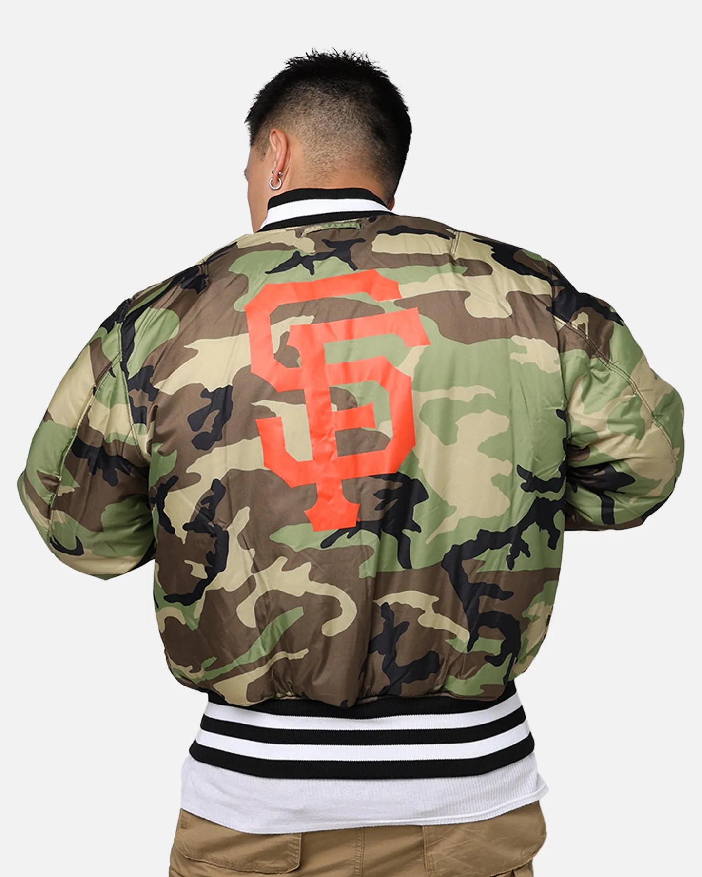 New Era X Alpha Series X MLB San Francisco Giants MA-1 Bomber Jacket Black