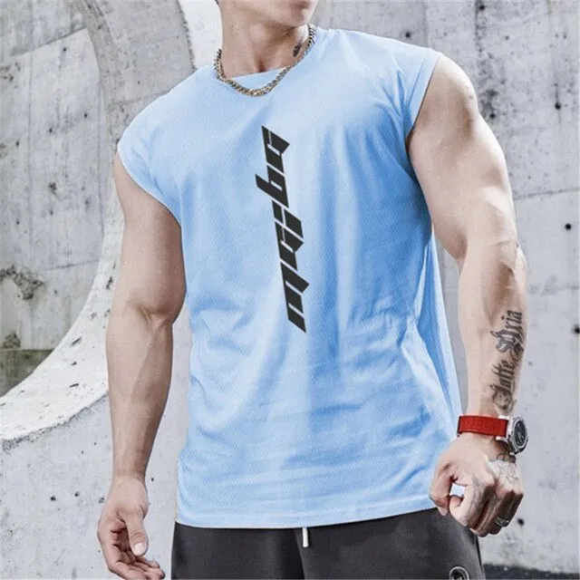 New Gyms Tank Top Summer Brand Sleeveless Shirt Sports Fitness Tank Top Men printing bodybuilding undershirt Running vest