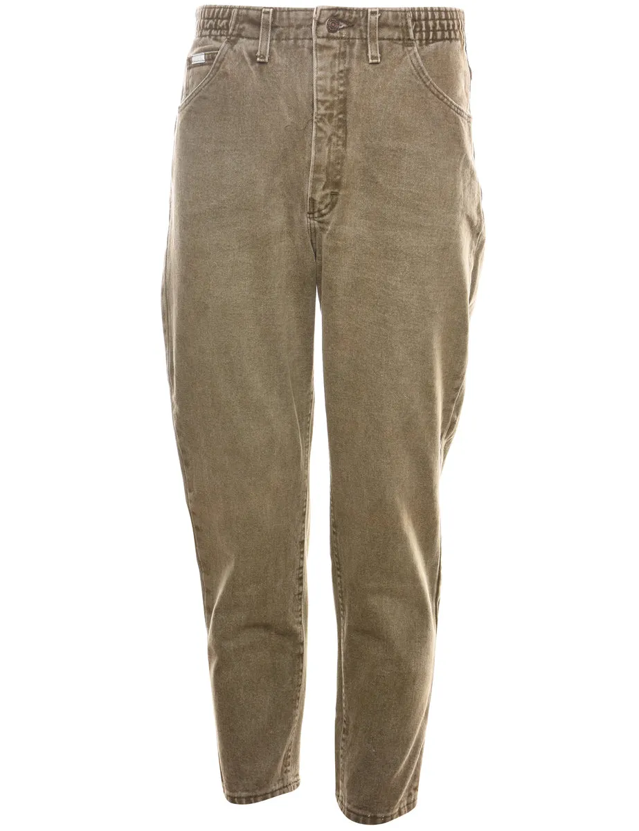 Olive Green Lee Denim Trousers - W30 L27