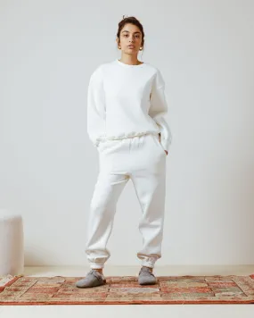 PLUSH BOYFRIEND JOGGERS WHITE