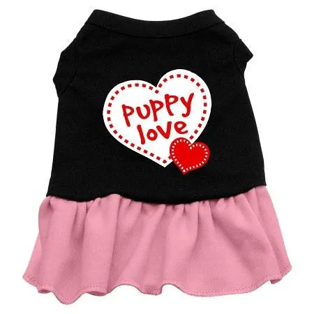 Puppy Love Dresses Black with Pink Lg (14)