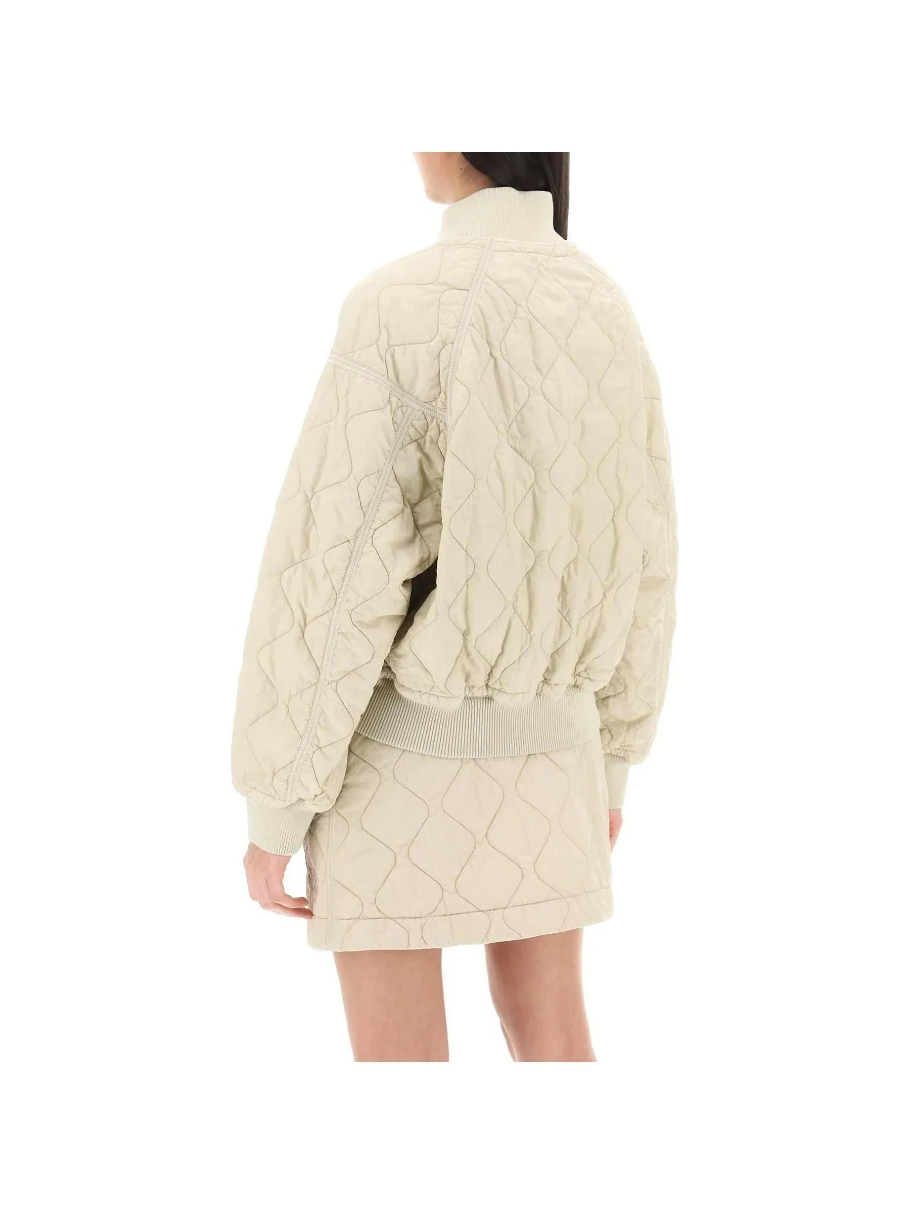 Quilted Fleece Bomber Jacket