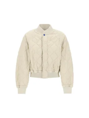 Quilted Fleece Bomber Jacket