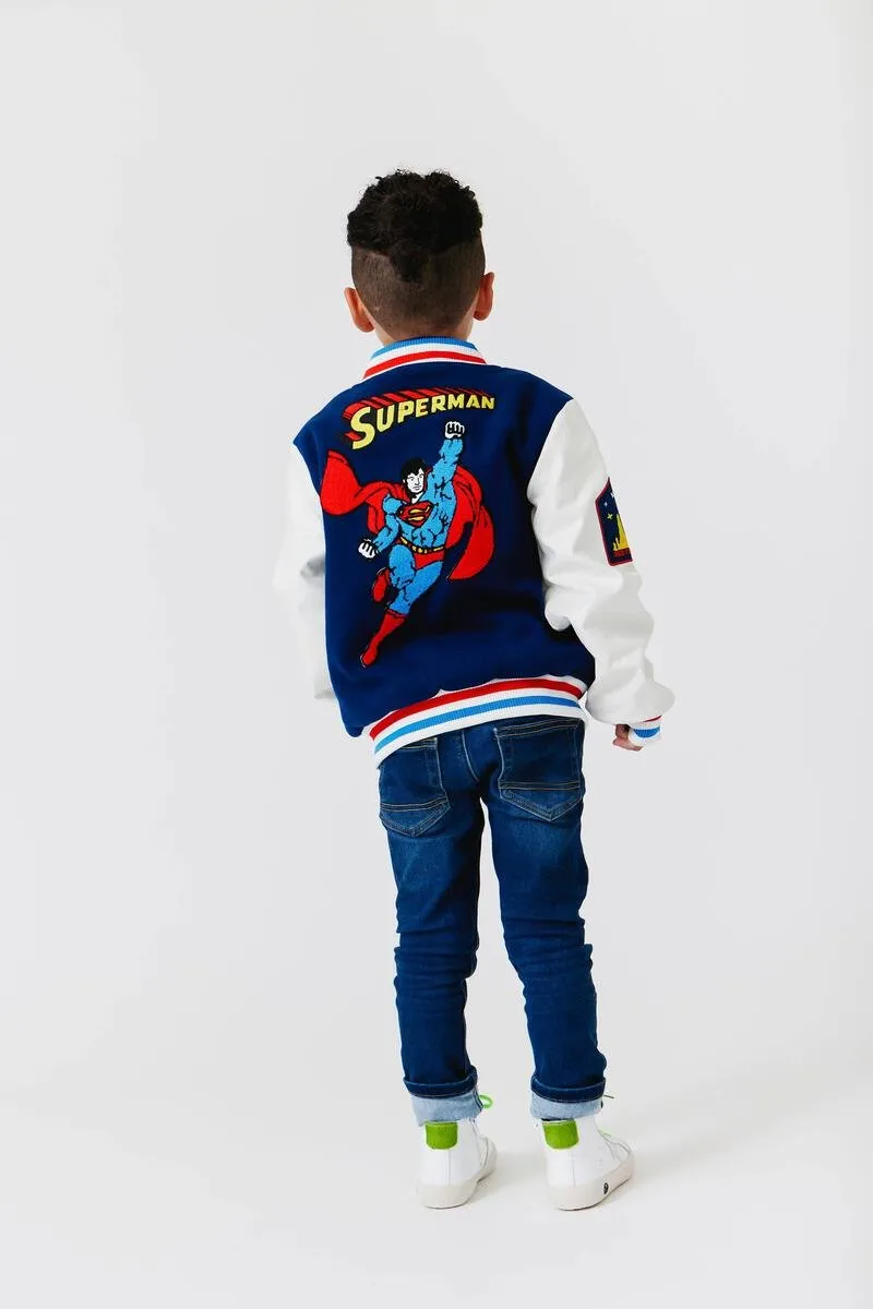 SUPERMAN PLEATHER BOMBER JACKET