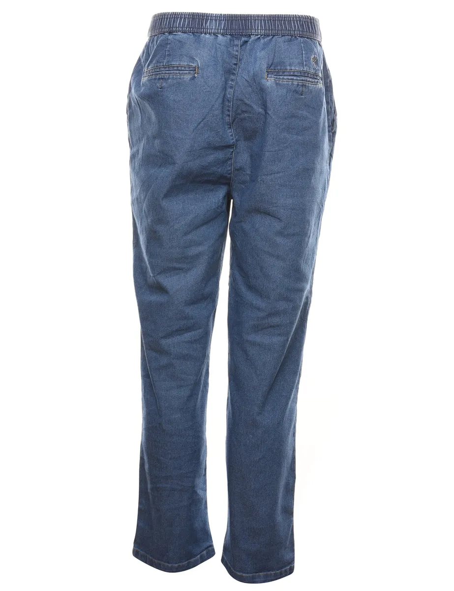 Tapered Medium Wash Casual Denim Trousers - W30 L30