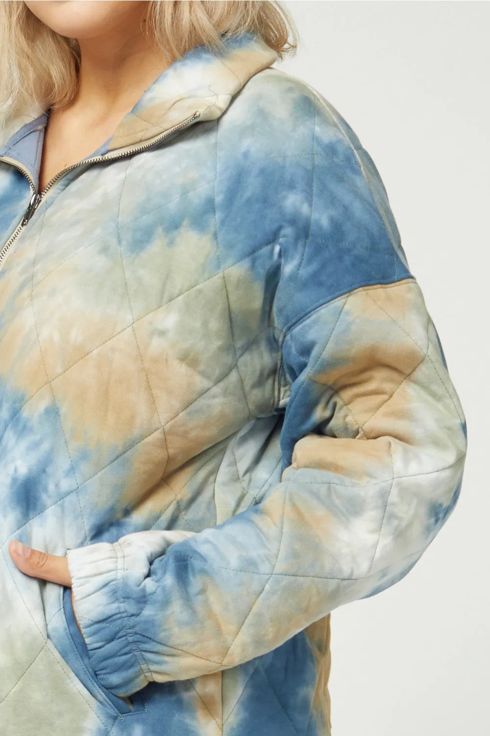 Tie dye Quilted Pullover