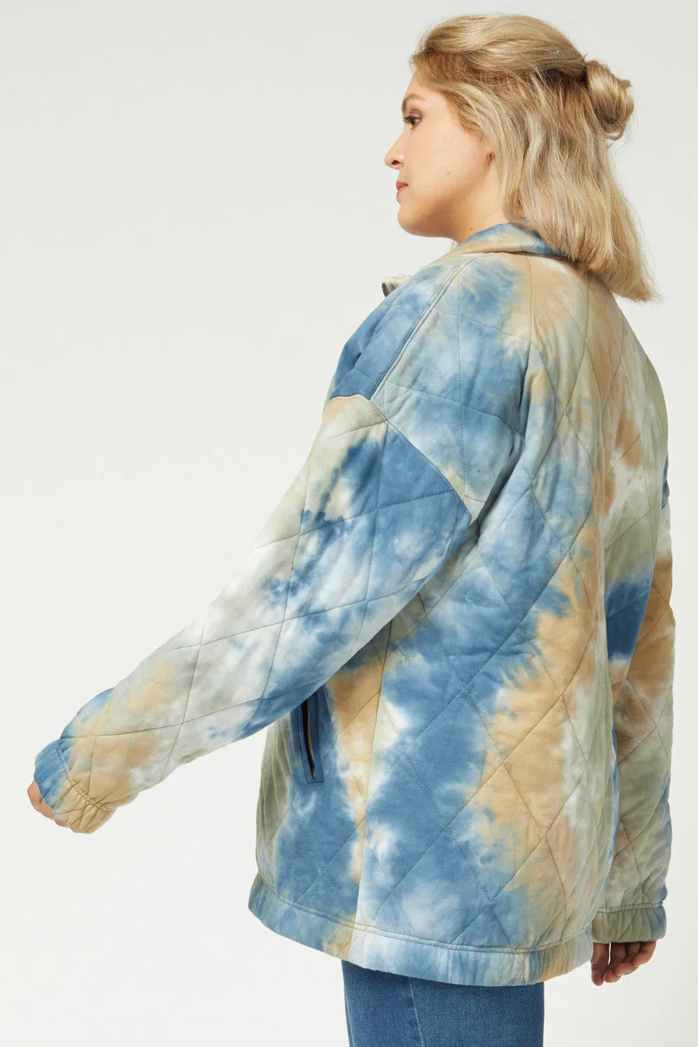 Tie dye Quilted Pullover