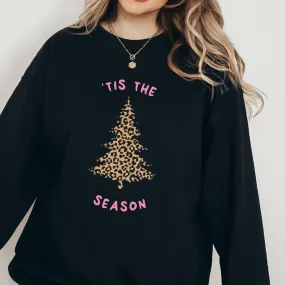 'Tis The Season Leopard Women's Christmas Sweatshirt