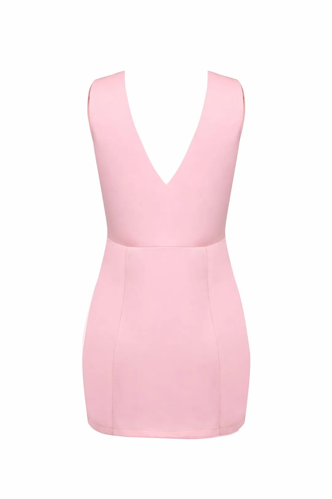 Wholesale Pink V-Neck Sleeveless Dresses