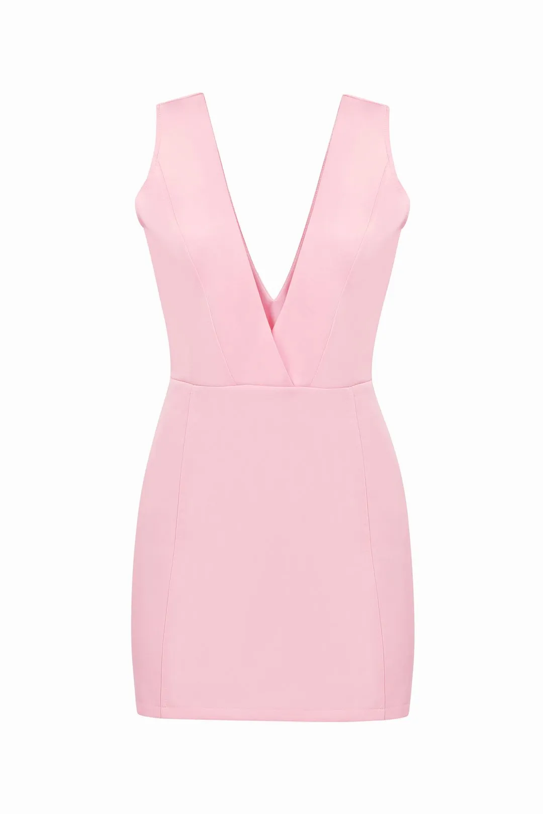 Wholesale Pink V-Neck Sleeveless Dresses