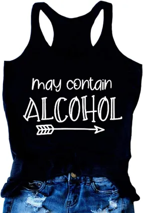 Women May Contain Alcohol Tank Top Drinking Shirt